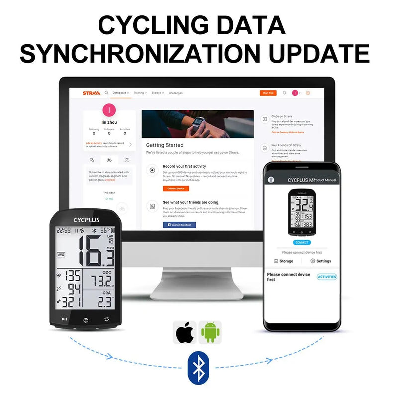 Ciclocomputador GPS CYCPLUS M1 – Tecnologia e Precisão para seus Treinos! 🚴‍♂️📡