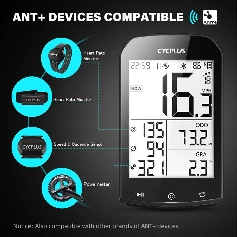 Ciclocomputador GPS CYCPLUS M1 – Tecnologia e Precisão para seus Treinos! 🚴‍♂️📡